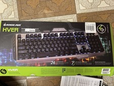 IOGEAR Kaliber Gaming HVER Aluminum Gaming Keyboard, Black/Gray, GKB704L-BK picture