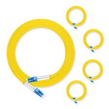 Lebrudos 5Pcs 5 Meter Fiber Optic Patch Cord LC UPC to LC UPC, Duplex Single ... picture