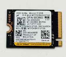 512GB MICRON MTFDKBK512TGE 2230 NVME PCIE 4X4 SSD LAPTOP TESTED 90% HEALTH picture