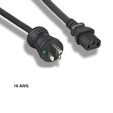 LOT 10pcs 10ft 16 AWG Hospital Grade Power Cable NEMA 5-15P to C13 13A/125V Blk picture