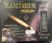 PLANETARIUM Gold Gift Set With Stellar Scope BIG BOX PC Stargazing Software 1998 picture