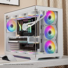 Vetroo AL900 ATX Mid Tow Computer PC Case Tempered Glass w/ARGB & PWM FDB Fan x1 picture
