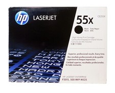 HP 55X/CE255X Black High-Yield Toner Cartridge for LaserJet P3015, M521/M525 picture