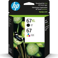 67XL Black/HP 67 Tri-Color Ink Cartridges High/Standard Yield 2/Pack 3YP30AN#140 picture