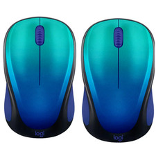 2 Pack - Logitech M317c Design Collection Wireless Mouse - Blue Aurora picture