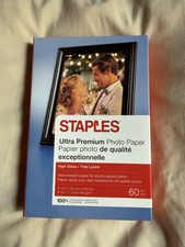 5 Pack Staples Ultra Premium Glossy Photo Paper 4x6 60 Sheets 19897 NEW picture