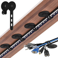 Under Desk Cable Management - 10 Pack Adhesive Cable Ties in Black picture