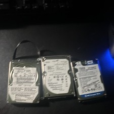 Lot of 3 2.5in SATA Laptop HDDs: WD 750GB Seagate 500GB Toshiba 160GB picture