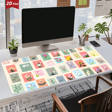 Flower Pattern Gaming Mouse Pads Floral Collection Large Mouse Pad XXL Stamp F picture