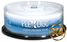 100-Pak PlexDisc 6X =Liquid Defense Plus= Glossy Water-Resistant Inkjet Hub BD-R picture
