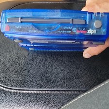 Iomega Zip Z100USB 100MB USB External Zip Drive, USB-Powered Blue/Clear Working? picture