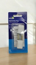 Leviton Easy 2 wire plug.  Package of 2 plugs.  #C22-00123-00W 10 amp. White NEW picture