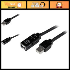 5m USB 2.0 Active Extension Cable Male to Female - 15ft USB Repeater/Extender - picture