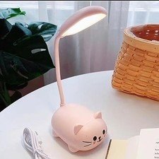 LED Desk Lamp，Mini Cat Night Light, Portable LED Table Light, Cute Pink picture