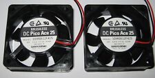 2 X Sanyo Denki Pico Ace 25 - 12 V DC - 60mm Cooling Fan - 3100 RPM - Japan Made picture