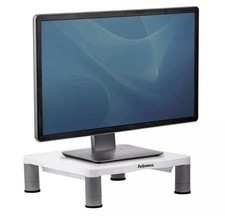 Set Of 2 Fellowes Standard Monitor Riser Platinum/Graphite 91712 - New Open Box picture