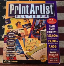 Print Artist Platinum PC CD Rom Software-Rare Vintage picture