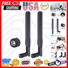 Dual Band WiFi 2.4GHz 5GHz 5.8GHz 8dBi MIMO RP-SMA Male Antenna 2-Pack for Wi... picture