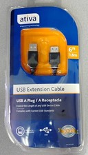 USB 2.0 Cable, high speed, Ativa-USB A Plug/B Plug - 480 Mbps Data Transfer 10ft picture