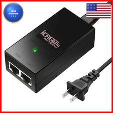 iCreatin 48V PoE Injector Adapter 30W IEEE802.3af/at for Ubiquiti Amcrest picture