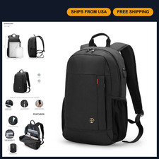 Slim Laptop Backpack with USB Charging Port for 16