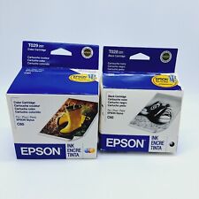 NEW EPSON T028 T029 201 Black & Color Cartridges for Stylus C60 Genuine EXP 2007 picture