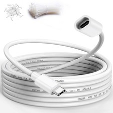 URELEGAN 25FT USB C Extension Cable for Ring Solar Panel-White 25FT, White picture