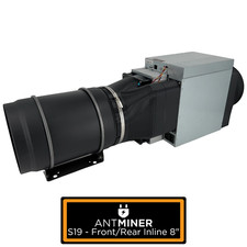 Antminer Front Rear Kit 8 Inch AC Infinity Inline Fan Shroud KS5 KS3 K7 S21 S19 picture