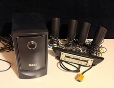 Dell MMS 5650 5.1 Surround Sound System Subwoofer + 4 Speakers + Center Untested picture