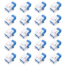 20 PCS LC/UPC Fiber Optic Coupler Keystone Jack Modular Patch Panels Wall Plate picture