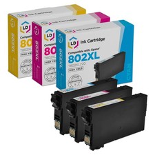 LD Replacement for Epson 802XL High Yield Ink: Cyan, Magenta, Yellow 3-Pack picture