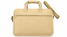 Vintage Canvas Messenger Bag Laptop Bag Tan and Gray Luggage with Charger Bags picture