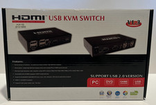 HDMI USB KVM Switch V1.3 2-Port USB 2.0 PC Game Console Switcher HUK102 Open Box picture