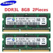 SAMSUNG 16GB 2x8GB DDR3L 1600MHz PC3L-12800S SO-DIMM Laptop Memory 1.35V 204Pins picture
