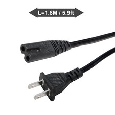 Lot 20 US 2 Prong 2Pin Power Cord Cable Charge Adapter PC Laptop PS2 PS3 6 Foot picture