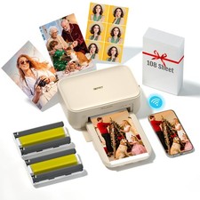iDPRT 4x6 Photo Printer with 108 Sheets & 2 Ribbons,Instant Picture Printer -... picture