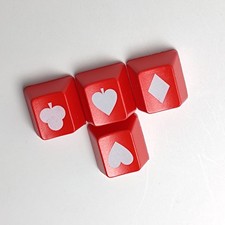 4 PCS Red ABS keycaps Translucent Keycaps OEM R4 Poker Keycaps Keyboard Part picture