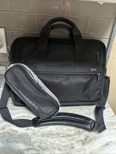 TUMI Laptop Briefcase 16”Slim Black Ballistic Nylon Messenger Bag Padded Travel picture