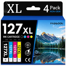 127XL 4PK Replacement Ink Cartridge for WorkForce 60 545 645 840 845 WF-7010 picture