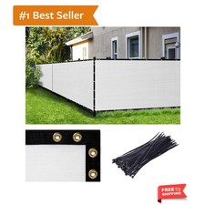Customizable White Garden Privacy Screen 4' x 12' - Perfect 90% Privacy Solution picture