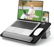 Adjustable Laptop Lap Desk Lap Desk Cushion Storage Function Cubbies LAP01 picture