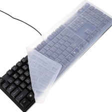 2Pcs Durable Silicone Keyboard Cover Protector Skin White Compact Design picture