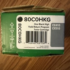 Genuine Lexmark 80C0HKG Black High Yield Return Program Toner Cartridge picture