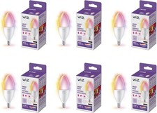 WiZ 40W B12 Candle Bulb Light, 6-Pack Smart Bulbs, Indoor E12 LED Color Chang... picture