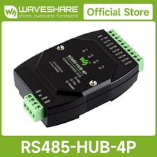Waveshare Industrial-grade Isolated 4-Ch RS485 Hub, Rail-mount Wide Baud Rate picture