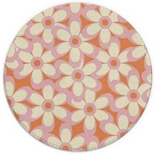 Trendy Boho Flower Minimalist Pattern Mouse Pad 7.9x7.9 Inch,Non-Slip Rubber ... picture