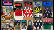 3D Printed Bleacher Card Display with 8 Custom Removable stands and Custom picture