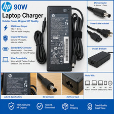 Hp 90w Genuine Original AC Power Adapter Charger - Big Barrel 74*50 picture