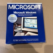 RARE Microsoft Windows Version 1.0 Operating Environment Box (1985) picture