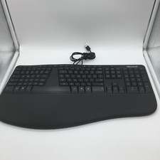 Microsoft LXM-00001 Model 1878 Wired USB 2.0 Ergonomic Keyboard Black Free S/H picture